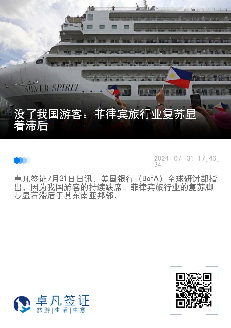 没了我国游客: 菲律宾旅行业复苏显着滞后