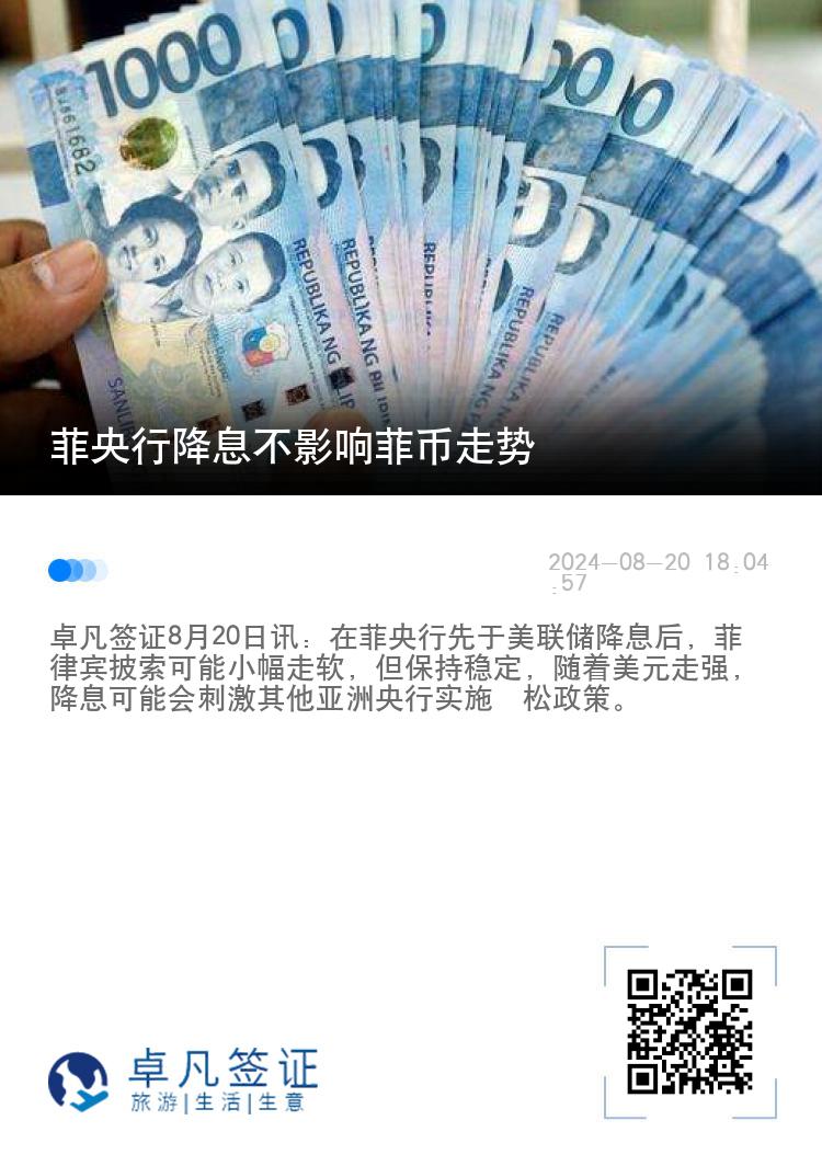 菲央行降息不影响菲币走势