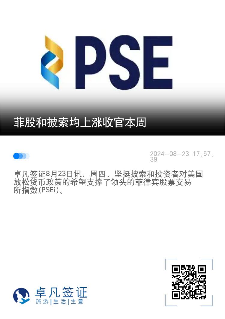 菲股和披索均上涨收官本周