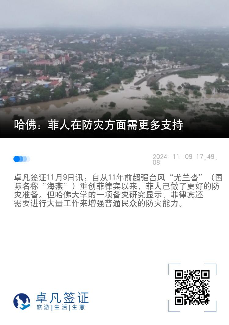哈佛：菲人在防灾方面需更多支持