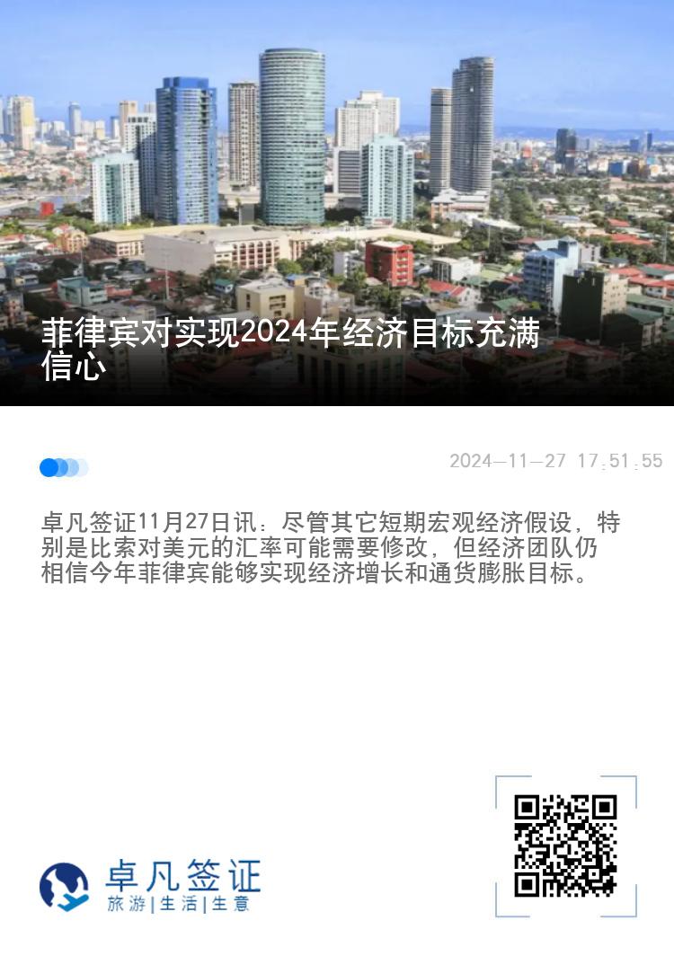 菲律宾对实现2024年经济目标充满信心