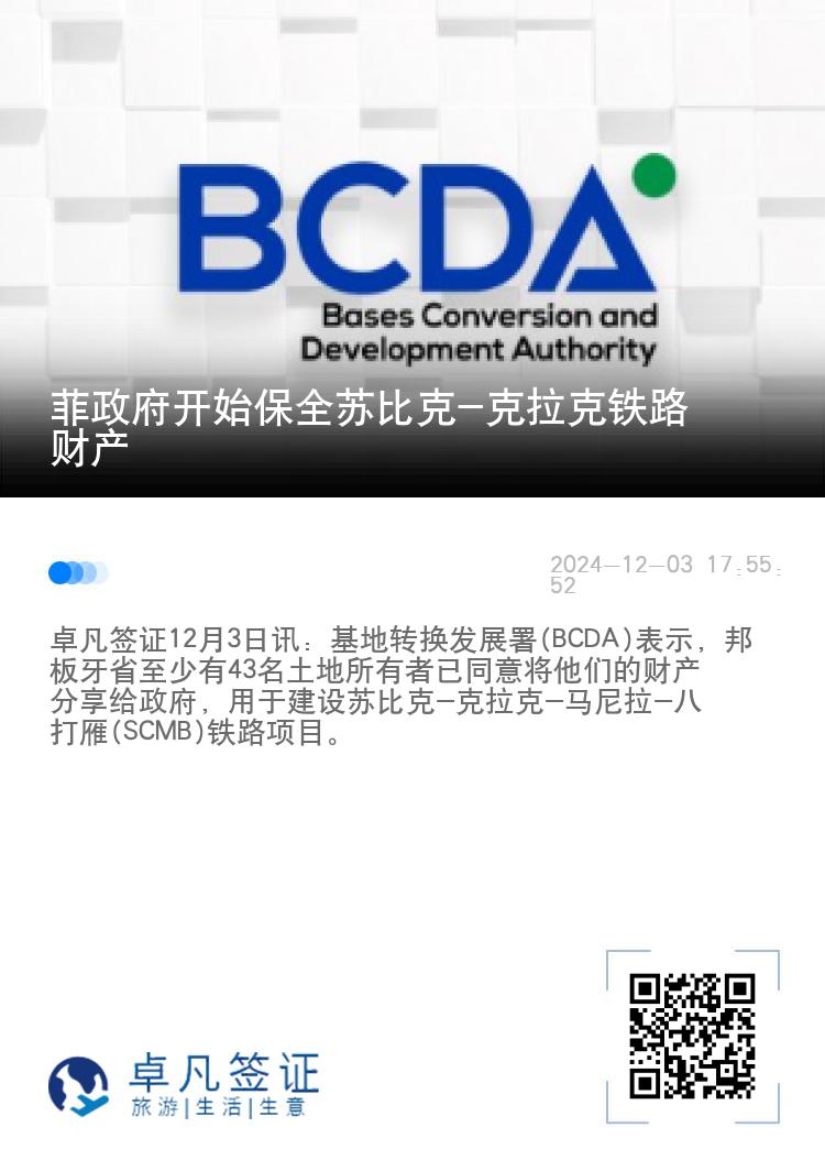 菲政府开始保全苏比克-克拉克铁路财产