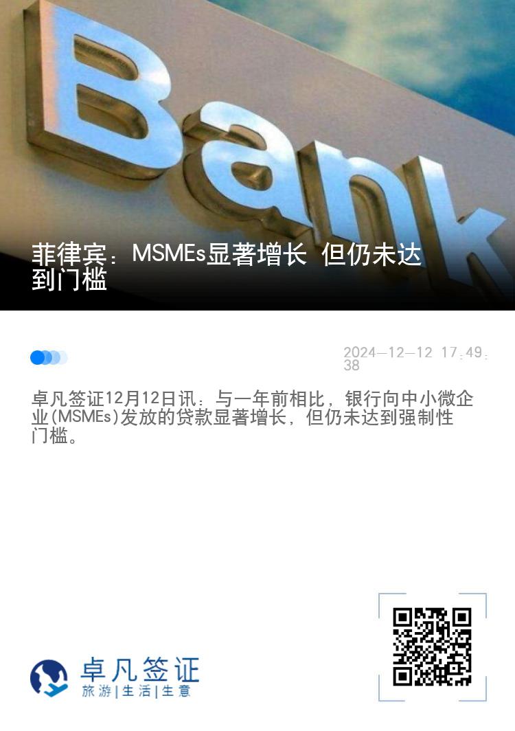 菲律宾：MSMEs显著增长 但仍未达到门槛