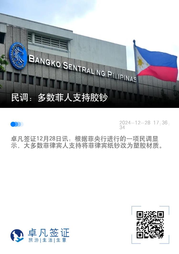 民调：多数菲人支持胶钞