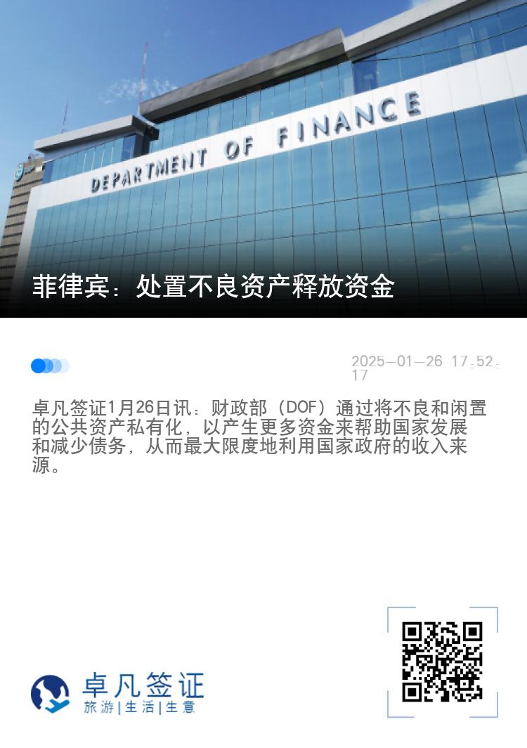 菲律宾：处置不良资产释放资金